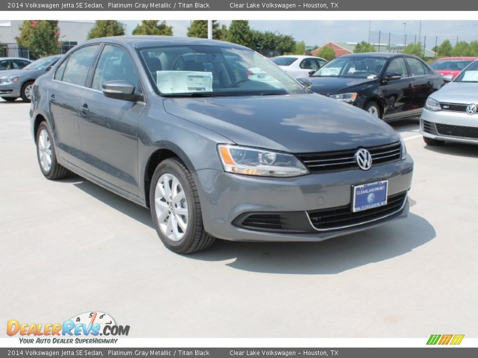 2014 Volkswagen Jetta SE Sedan Platinum Gray Metallic / Titan Black Photo #1