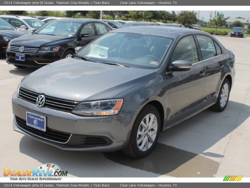 2014 Volkswagen Jetta SE Sedan Platinum Gray Metallic / Titan Black Photo #3