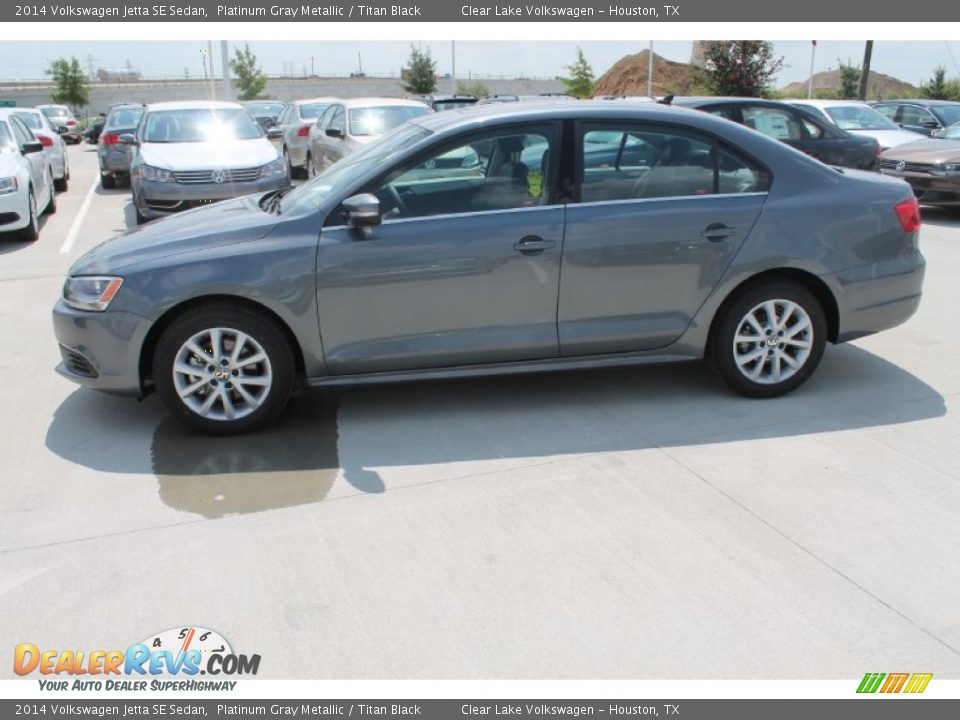 2014 Volkswagen Jetta SE Sedan Platinum Gray Metallic / Titan Black Photo #4