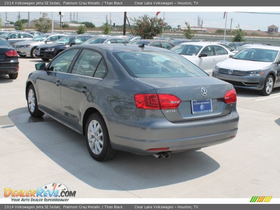2014 Volkswagen Jetta SE Sedan Platinum Gray Metallic / Titan Black Photo #6