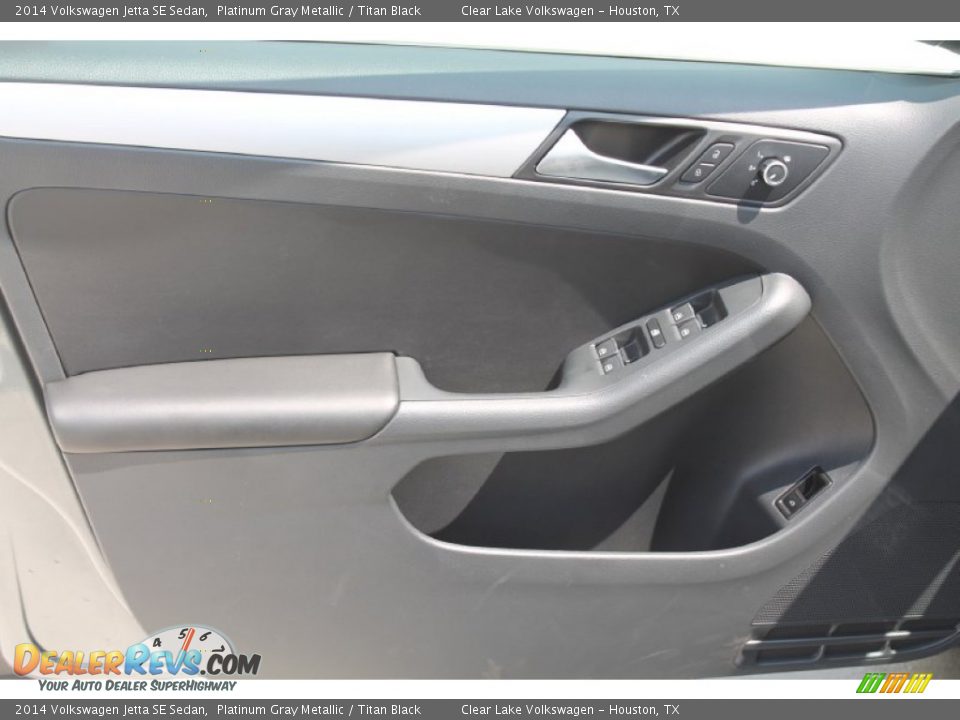 2014 Volkswagen Jetta SE Sedan Platinum Gray Metallic / Titan Black Photo #8