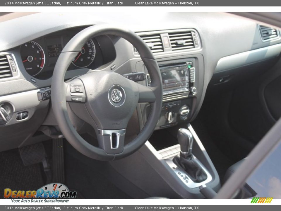 2014 Volkswagen Jetta SE Sedan Platinum Gray Metallic / Titan Black Photo #9