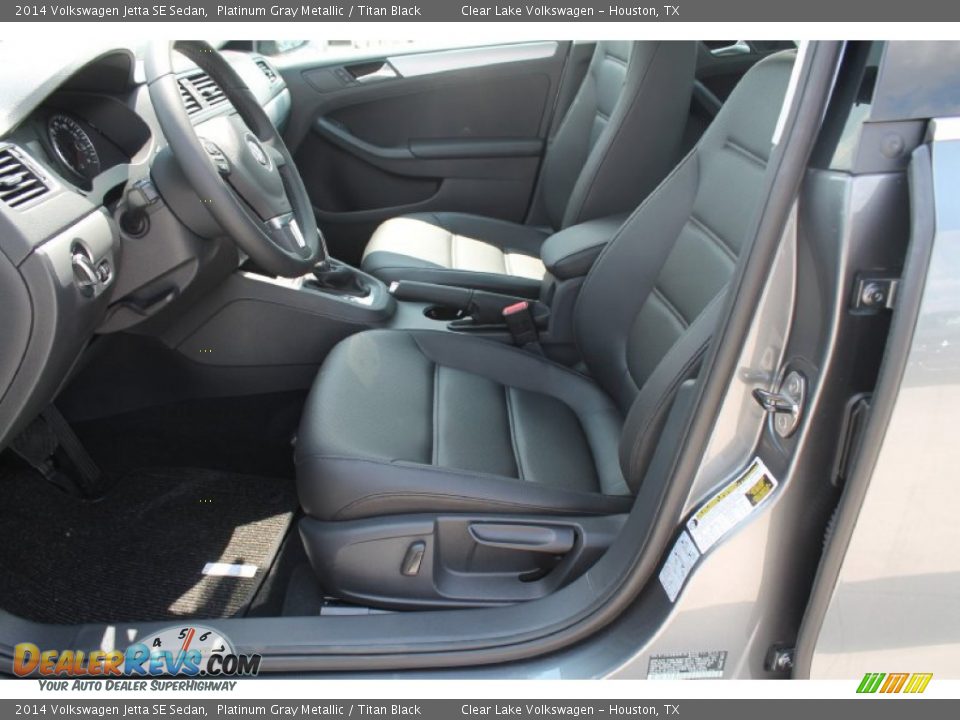 2014 Volkswagen Jetta SE Sedan Platinum Gray Metallic / Titan Black Photo #10