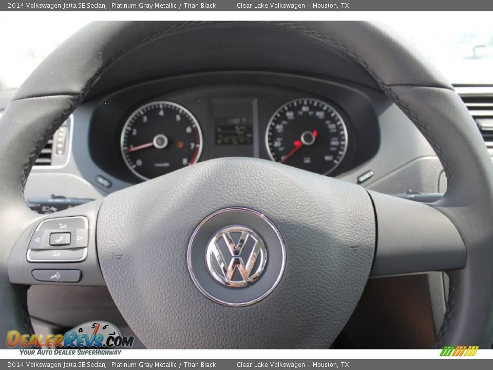 2014 Volkswagen Jetta SE Sedan Platinum Gray Metallic / Titan Black Photo #17