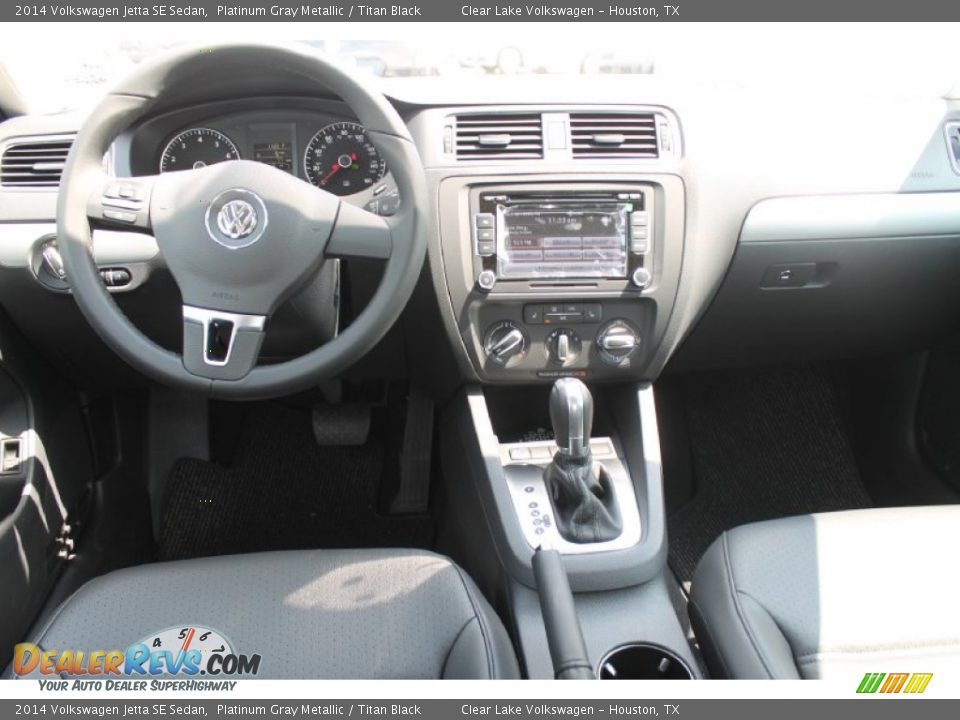 2014 Volkswagen Jetta SE Sedan Platinum Gray Metallic / Titan Black Photo #22