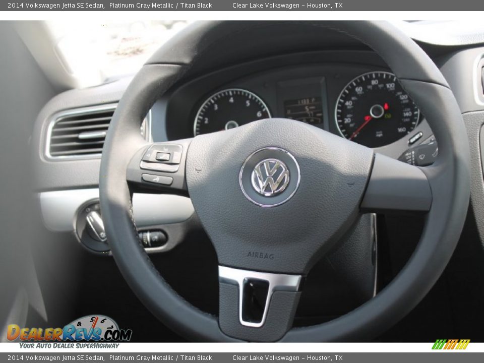 2014 Volkswagen Jetta SE Sedan Platinum Gray Metallic / Titan Black Photo #23