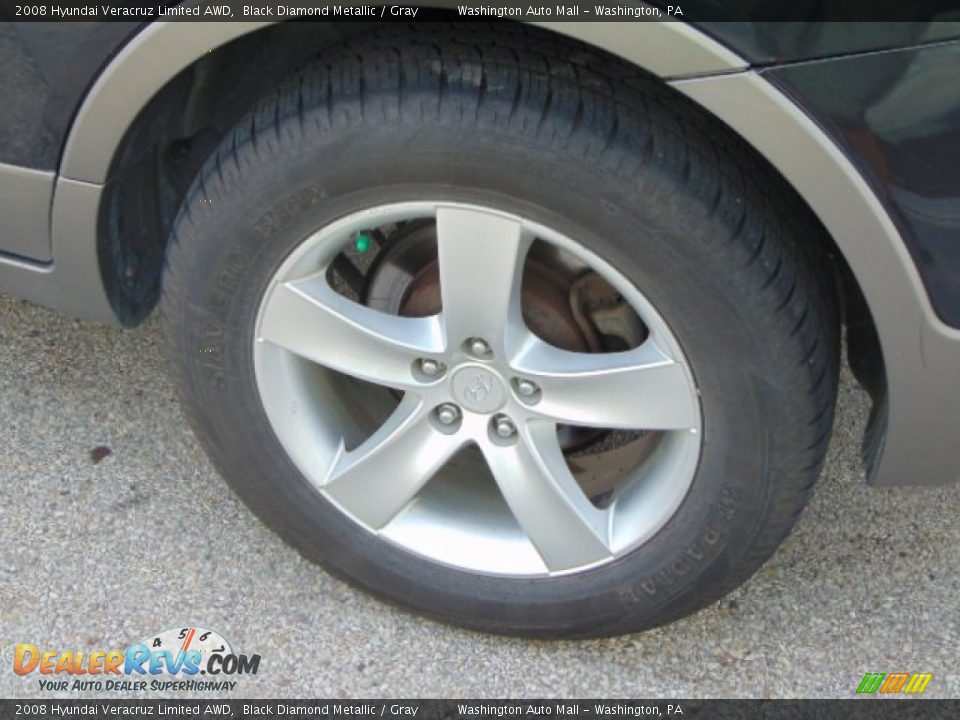 2008 Hyundai Veracruz Limited AWD Black Diamond Metallic / Gray Photo #6