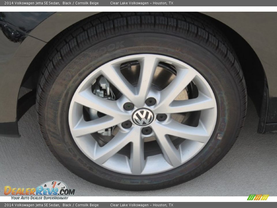 2014 Volkswagen Jetta SE Sedan Black / Cornsilk Beige Photo #5
