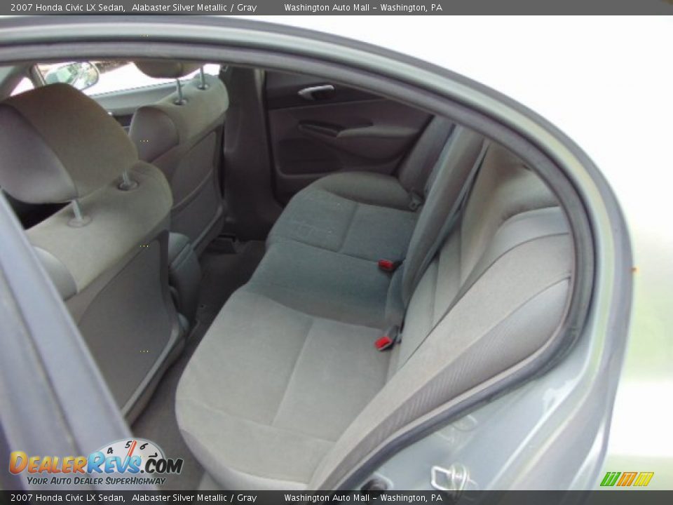 2007 Honda Civic LX Sedan Alabaster Silver Metallic / Gray Photo #16