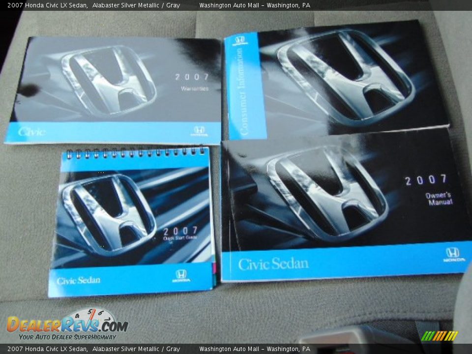 2007 Honda Civic LX Sedan Alabaster Silver Metallic / Gray Photo #18