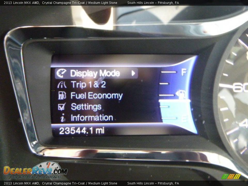2013 Lincoln MKX AWD Crystal Champagne Tri-Coat / Medium Light Stone Photo #24
