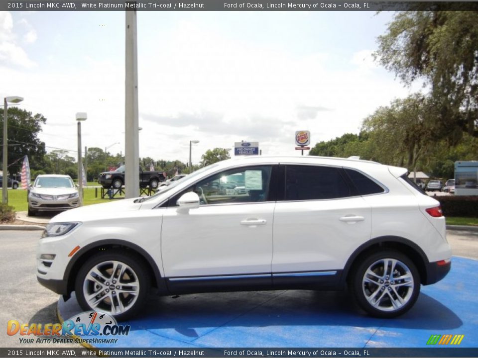 2015 Lincoln MKC AWD White Platinum Metallic Tri-coat / Hazelnut Photo #2