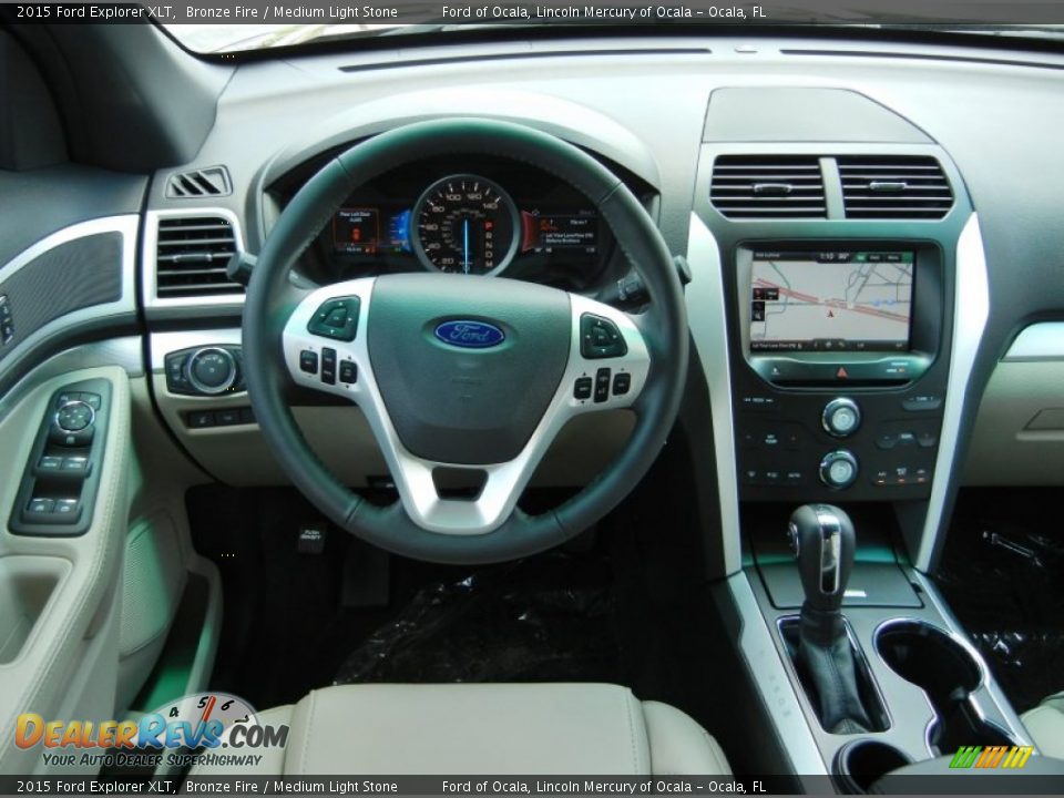 2015 Ford Explorer XLT Bronze Fire / Medium Light Stone Photo #9