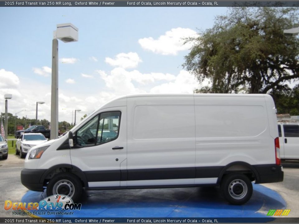 2015 Ford Transit Van 250 MR Long Oxford White / Pewter Photo #2