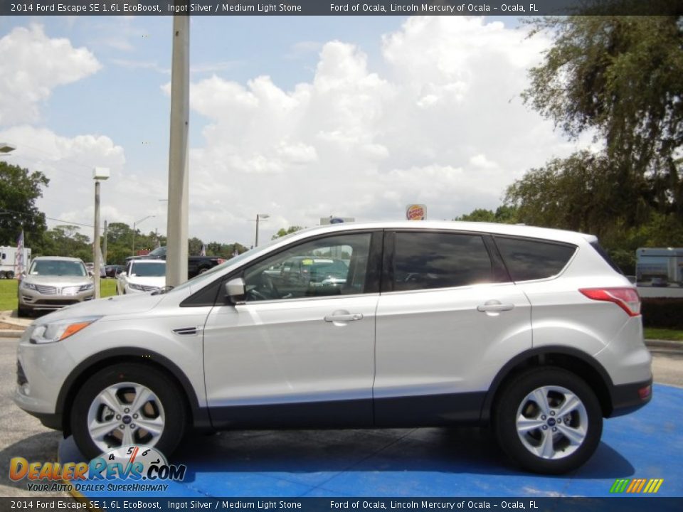 2014 Ford Escape SE 1.6L EcoBoost Ingot Silver / Medium Light Stone Photo #2