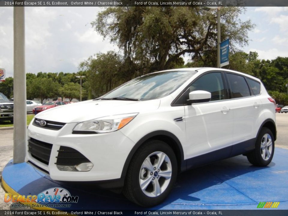 2014 Ford Escape SE 1.6L EcoBoost Oxford White / Charcoal Black Photo #1