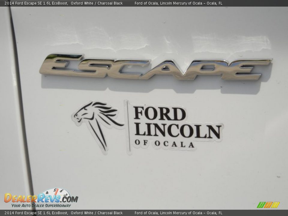 2014 Ford Escape SE 1.6L EcoBoost Oxford White / Charcoal Black Photo #4