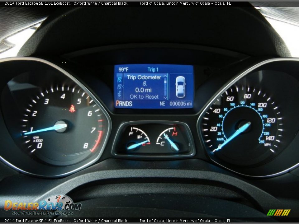 2014 Ford Escape SE 1.6L EcoBoost Oxford White / Charcoal Black Photo #9