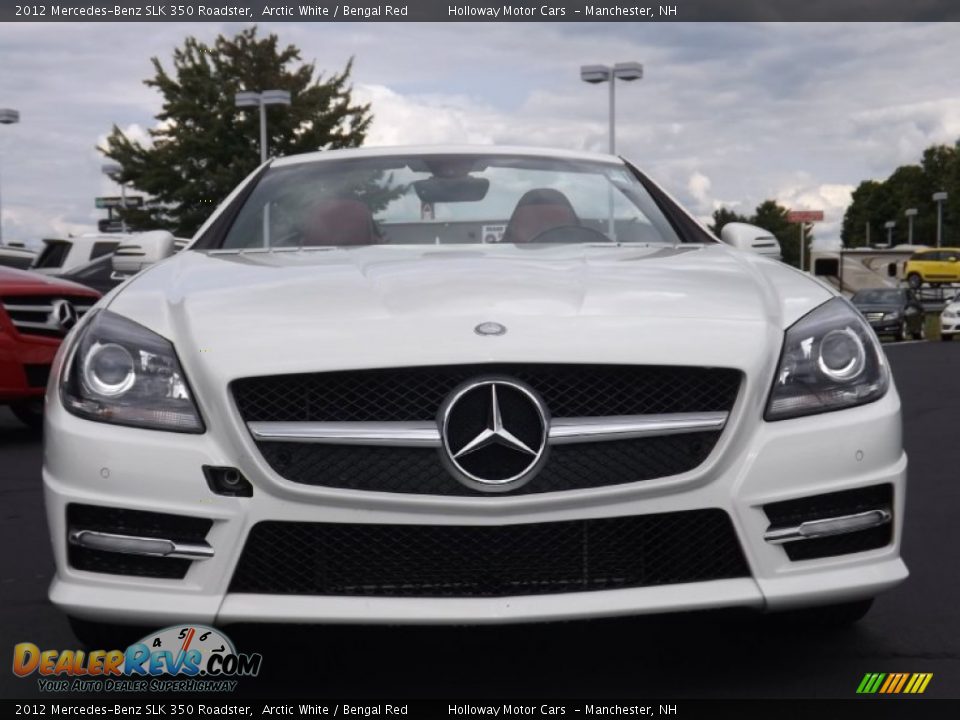 2012 Mercedes-Benz SLK 350 Roadster Arctic White / Bengal Red Photo #2