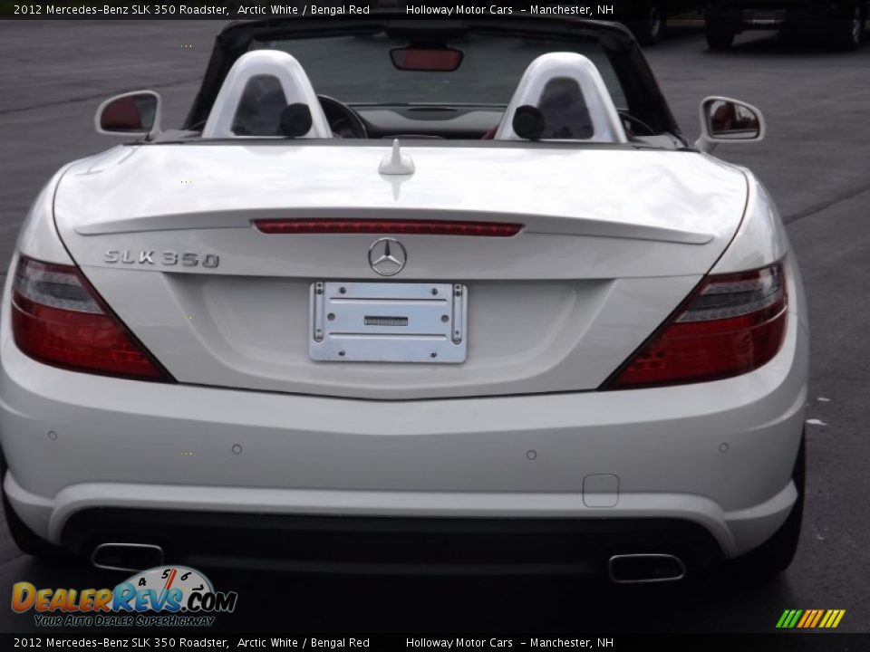 2012 Mercedes-Benz SLK 350 Roadster Arctic White / Bengal Red Photo #4
