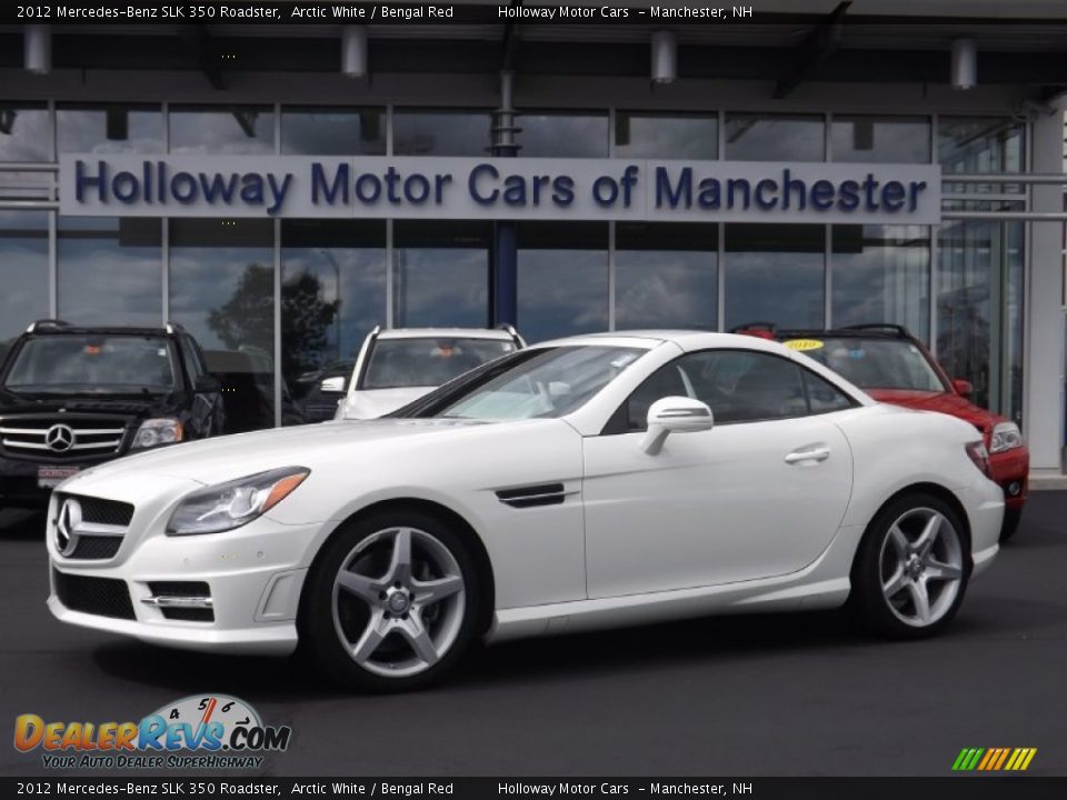 2012 Mercedes-Benz SLK 350 Roadster Arctic White / Bengal Red Photo #18