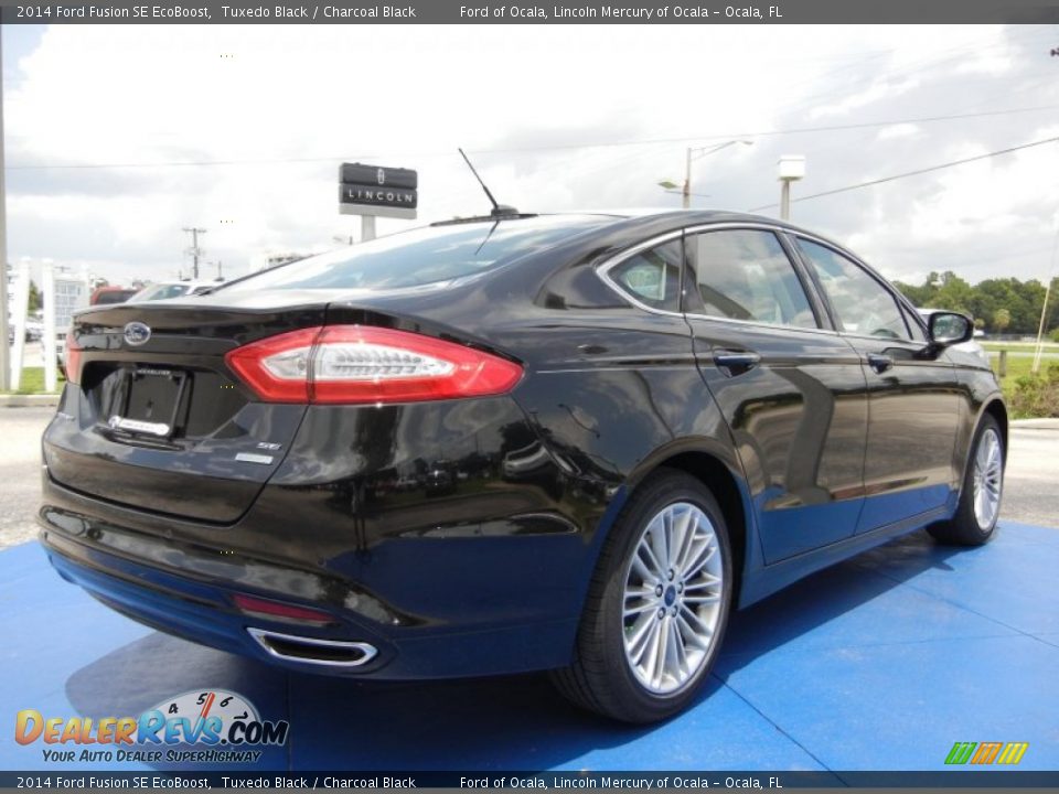 2014 Ford Fusion SE EcoBoost Tuxedo Black / Charcoal Black Photo #3