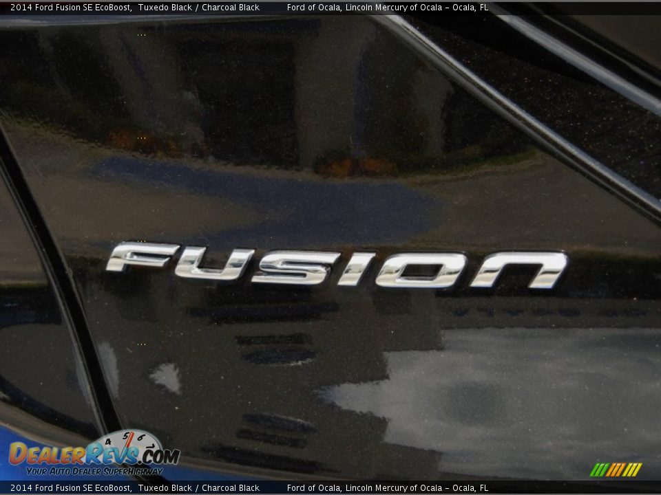 2014 Ford Fusion SE EcoBoost Tuxedo Black / Charcoal Black Photo #4