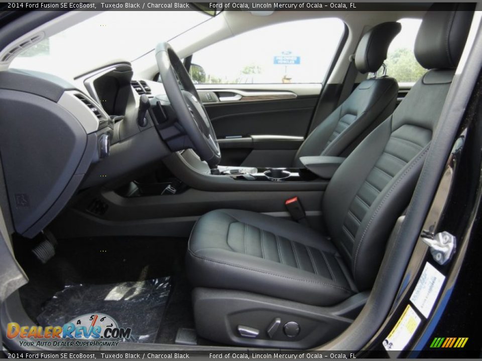 2014 Ford Fusion SE EcoBoost Tuxedo Black / Charcoal Black Photo #6