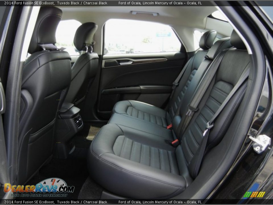 2014 Ford Fusion SE EcoBoost Tuxedo Black / Charcoal Black Photo #7