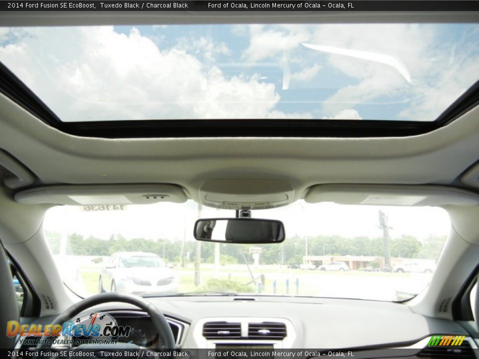 2014 Ford Fusion SE EcoBoost Tuxedo Black / Charcoal Black Photo #8