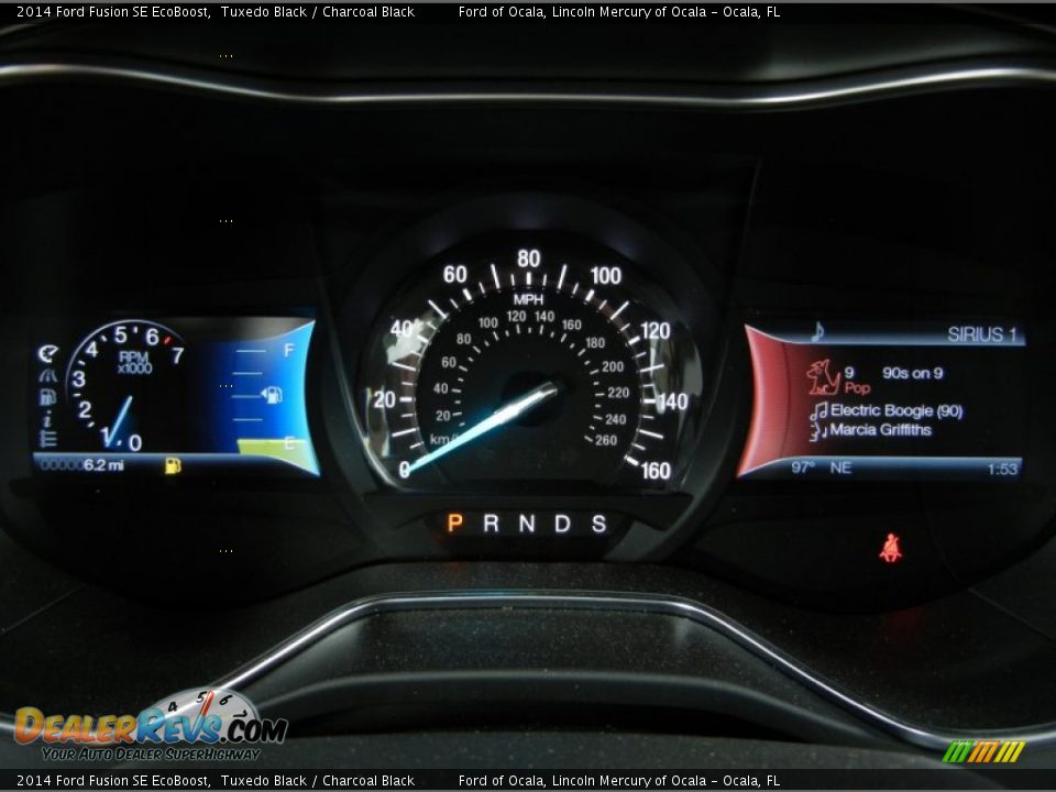 2014 Ford Fusion SE EcoBoost Tuxedo Black / Charcoal Black Photo #10