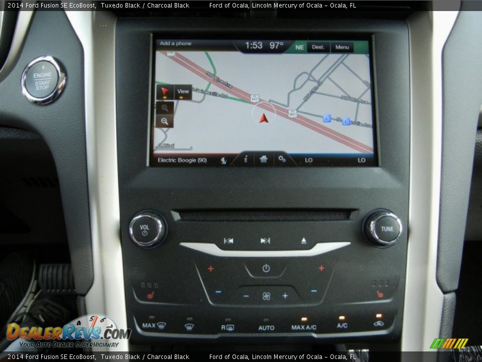 2014 Ford Fusion SE EcoBoost Tuxedo Black / Charcoal Black Photo #11