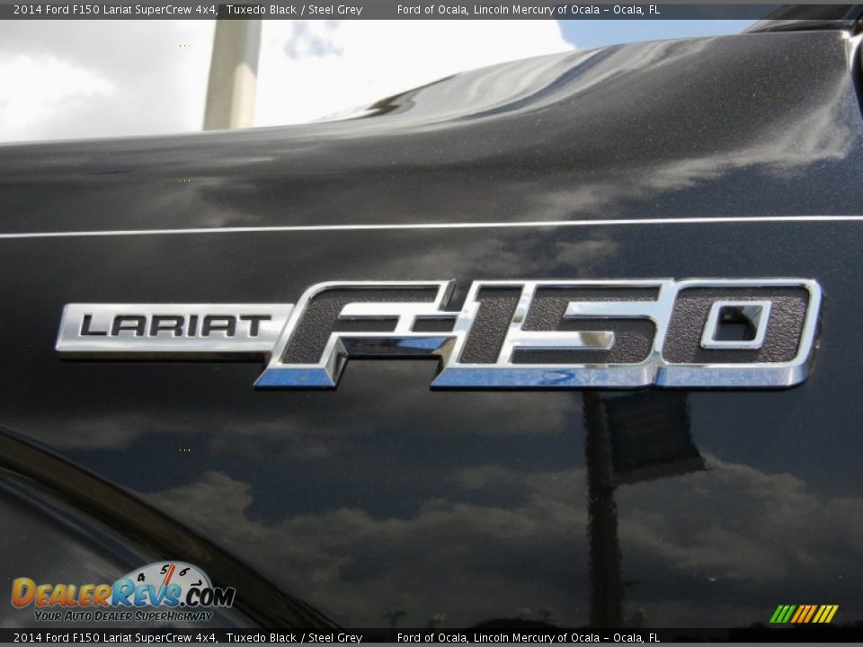 2014 Ford F150 Lariat SuperCrew 4x4 Tuxedo Black / Steel Grey Photo #5