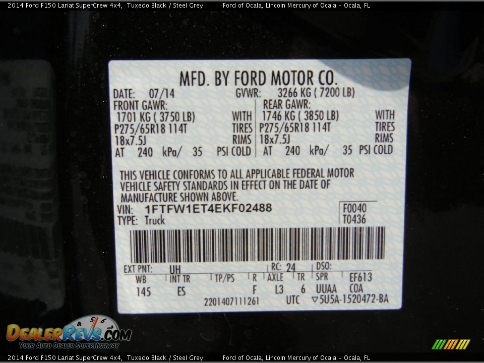 2014 Ford F150 Lariat SuperCrew 4x4 Tuxedo Black / Steel Grey Photo #13