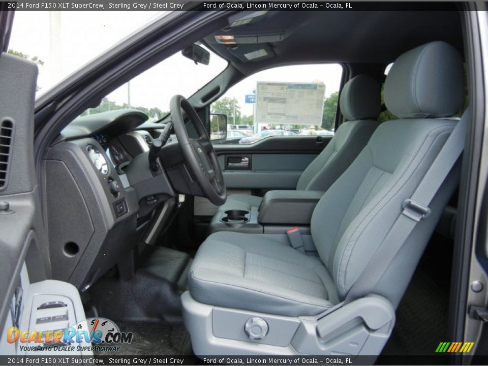 Steel Grey Interior - 2014 Ford F150 XLT SuperCrew Photo #6