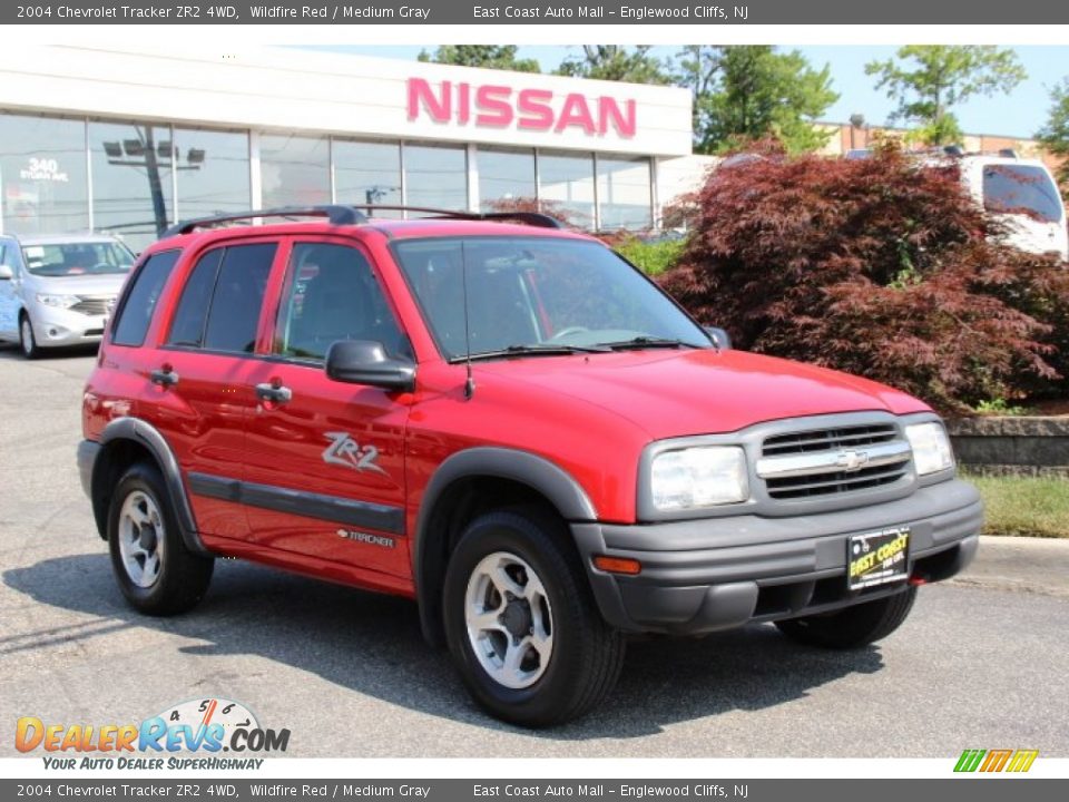 2004 Chevrolet Tracker ZR2 4WD Wildfire Red / Medium Gray Photo #1