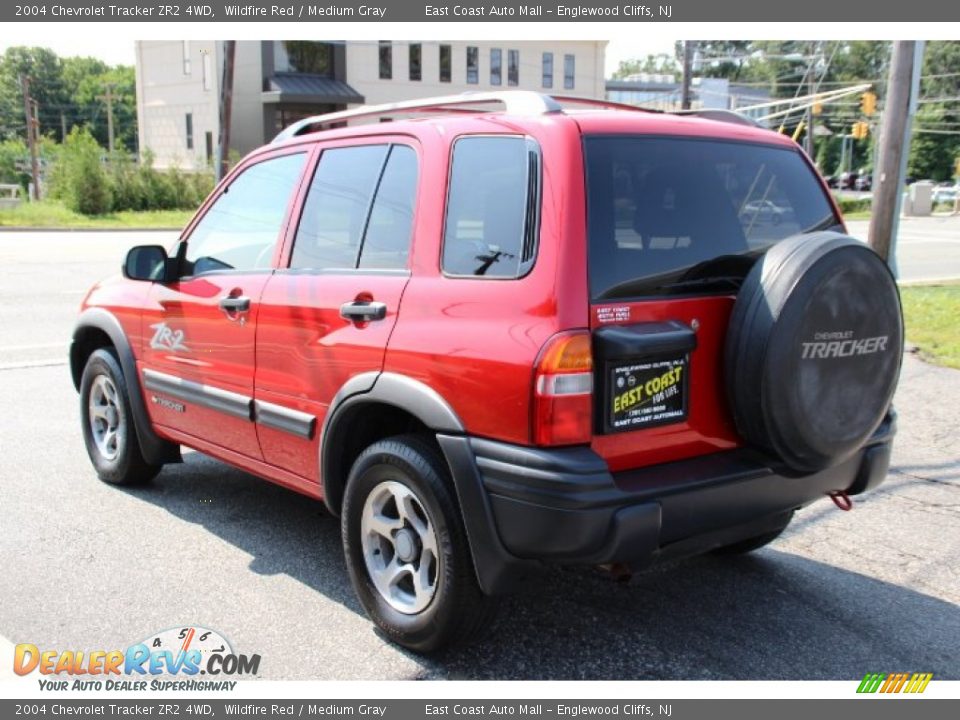 2004 Chevrolet Tracker ZR2 4WD Wildfire Red / Medium Gray Photo #5