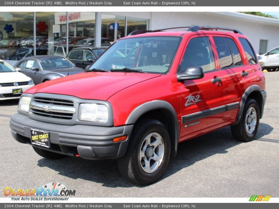 2004 Chevrolet Tracker ZR2 4WD Wildfire Red / Medium Gray Photo #6