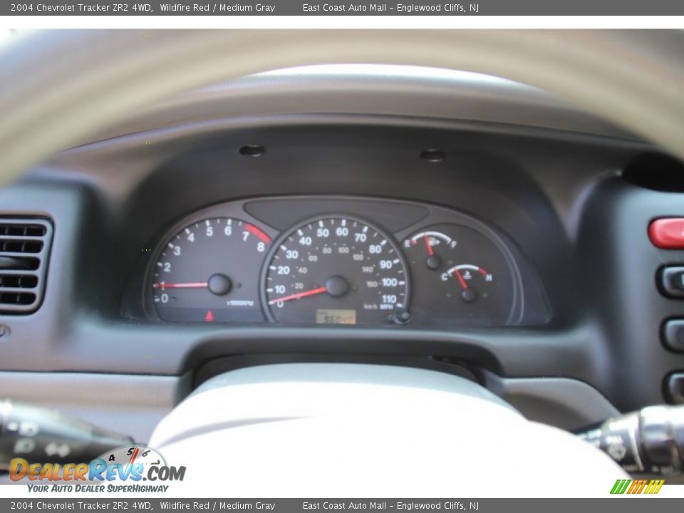 2004 Chevrolet Tracker ZR2 4WD Wildfire Red / Medium Gray Photo #13