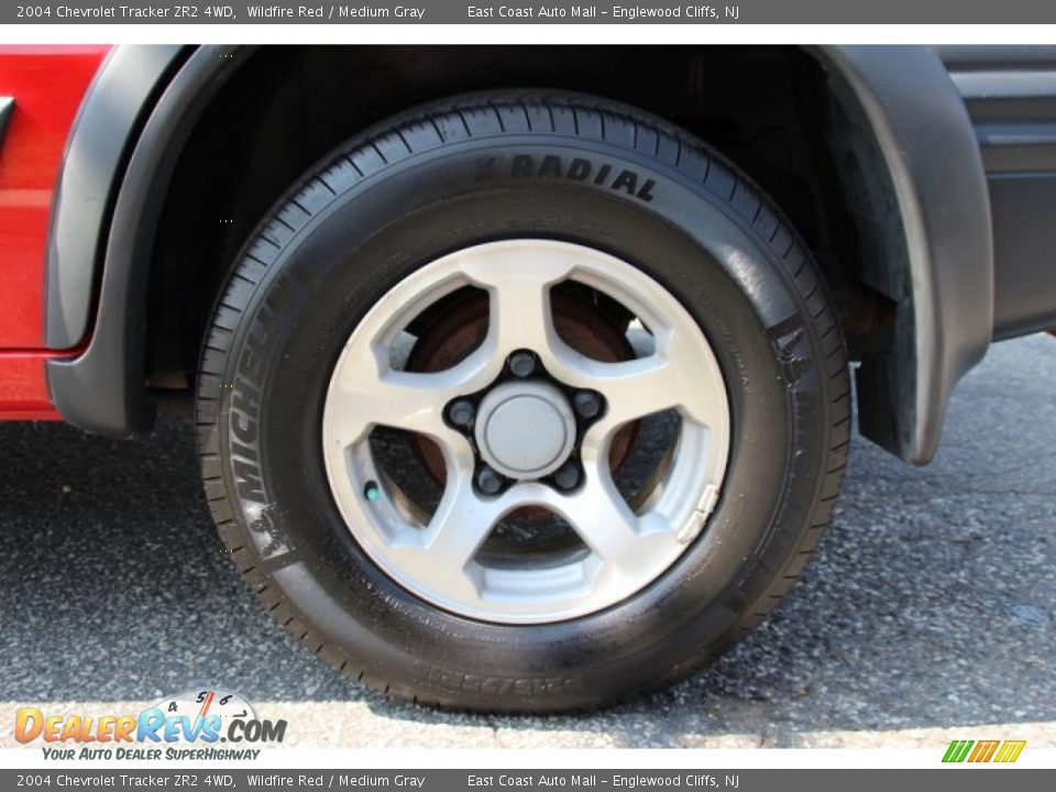 2004 Chevrolet Tracker ZR2 4WD Wildfire Red / Medium Gray Photo #19