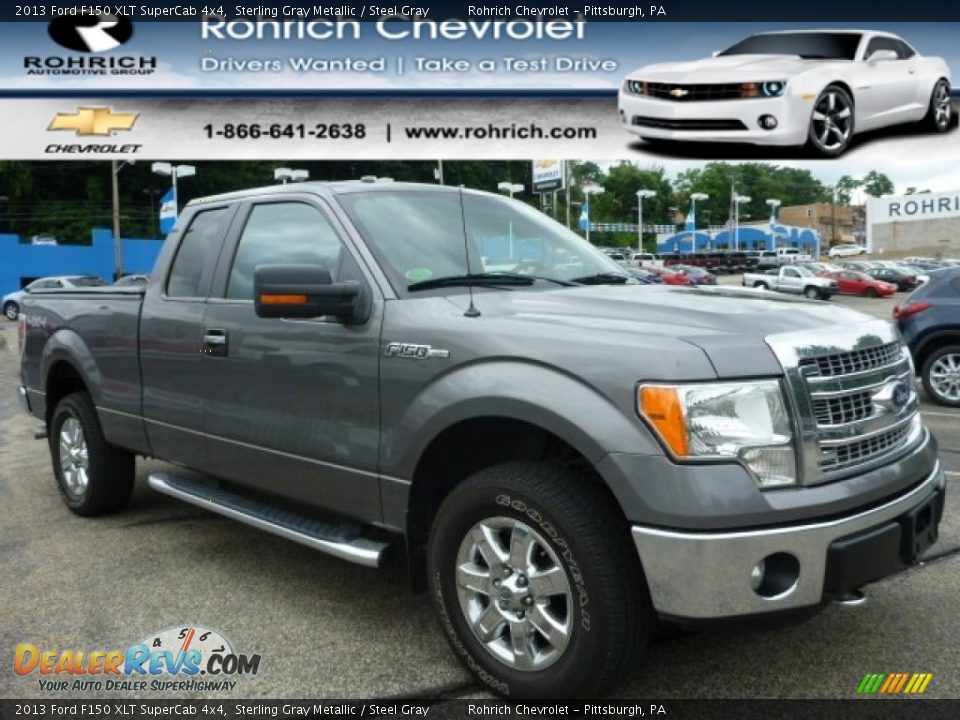 2013 Ford F150 XLT SuperCab 4x4 Sterling Gray Metallic / Steel Gray Photo #1