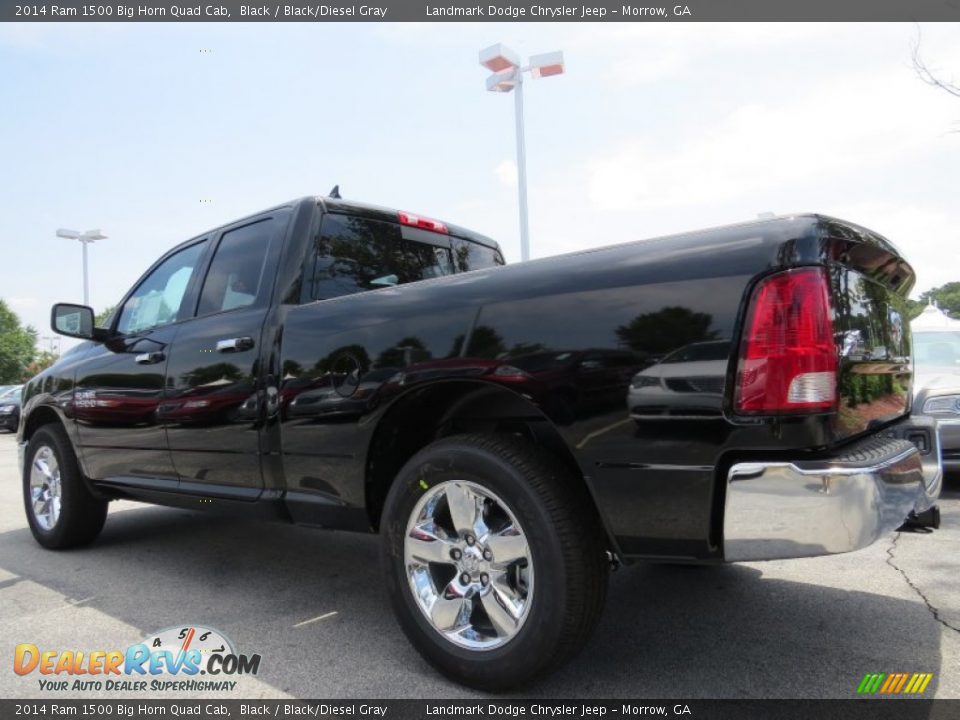 2014 Ram 1500 Big Horn Quad Cab Black / Black/Diesel Gray Photo #2