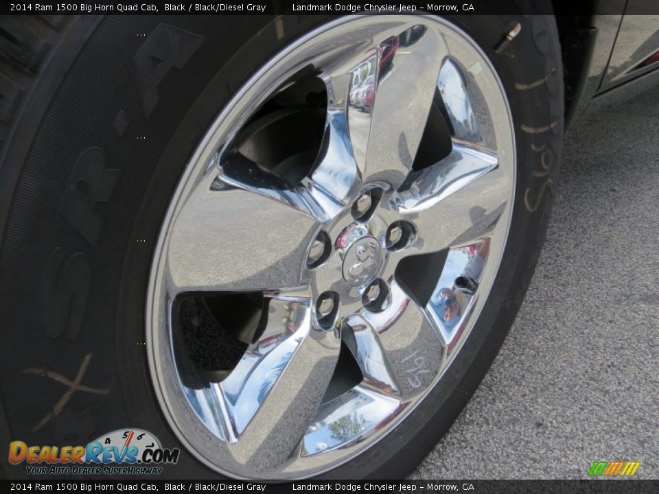 2014 Ram 1500 Big Horn Quad Cab Black / Black/Diesel Gray Photo #5