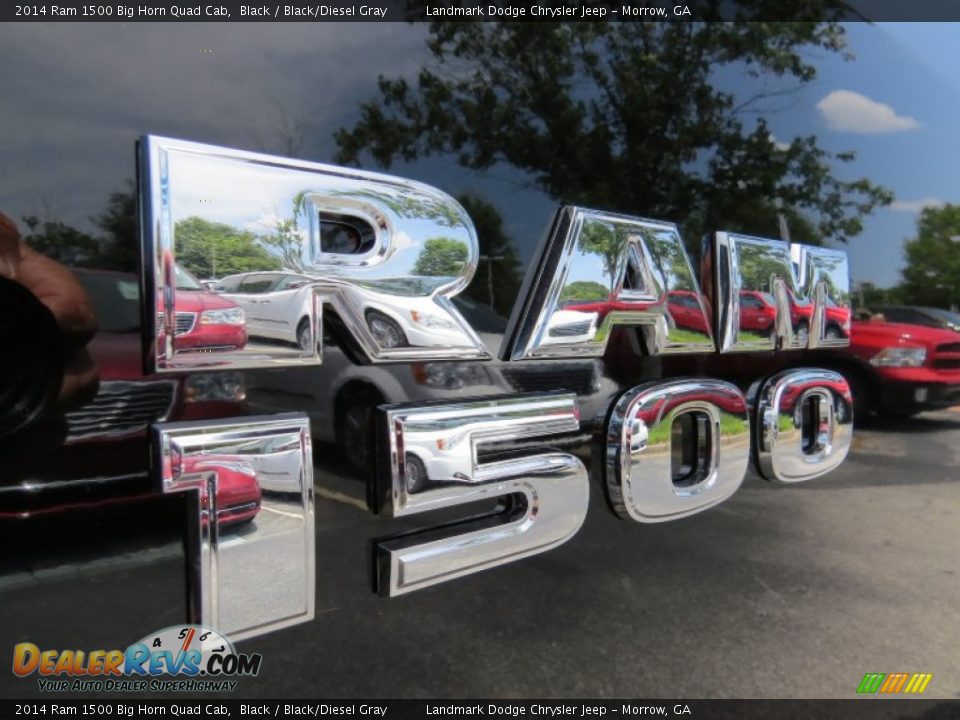 2014 Ram 1500 Big Horn Quad Cab Black / Black/Diesel Gray Photo #6