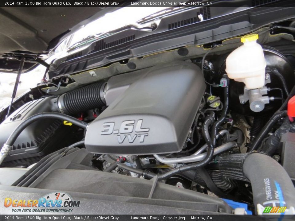 2014 Ram 1500 Big Horn Quad Cab Black / Black/Diesel Gray Photo #9