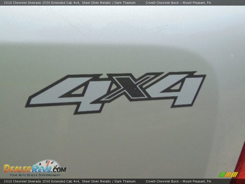 2010 Chevrolet Silverado 1500 Extended Cab 4x4 Sheer Silver Metallic / Dark Titanium Photo #4
