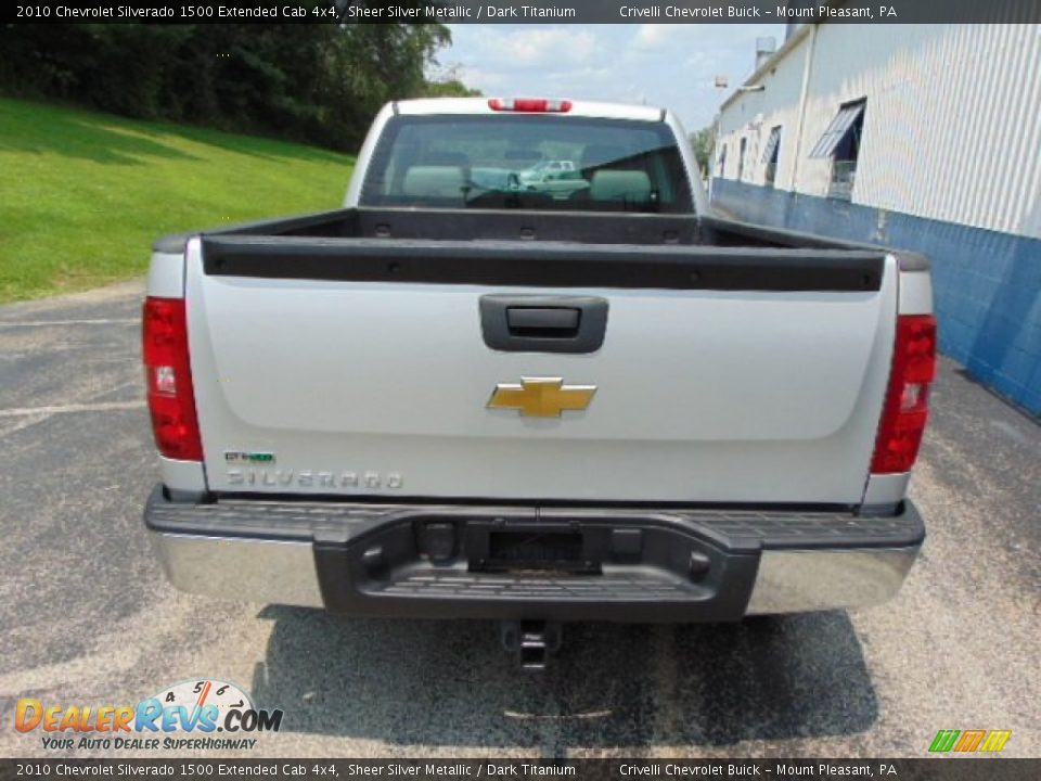 2010 Chevrolet Silverado 1500 Extended Cab 4x4 Sheer Silver Metallic / Dark Titanium Photo #6