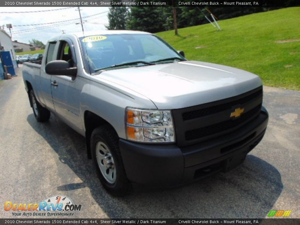 2010 Chevrolet Silverado 1500 Extended Cab 4x4 Sheer Silver Metallic / Dark Titanium Photo #10