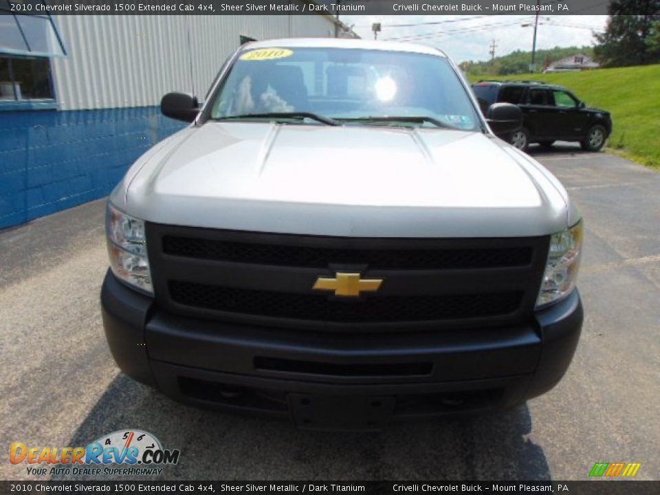 2010 Chevrolet Silverado 1500 Extended Cab 4x4 Sheer Silver Metallic / Dark Titanium Photo #11