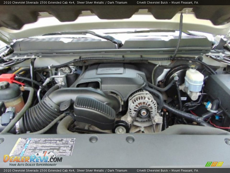 2010 Chevrolet Silverado 1500 Extended Cab 4x4 Sheer Silver Metallic / Dark Titanium Photo #12